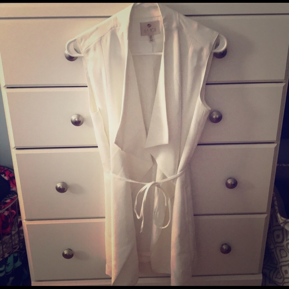 White blazer vest